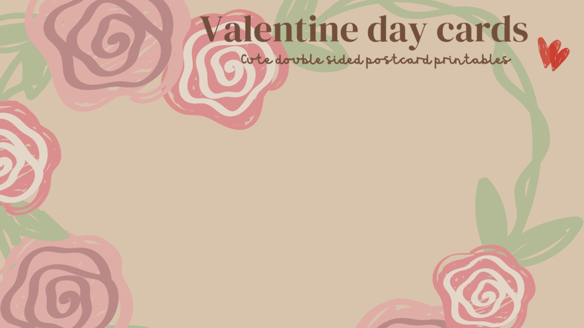 Watercolor Bunny Valentine's Day Postcards | Printable Love Notes (Instant Download)